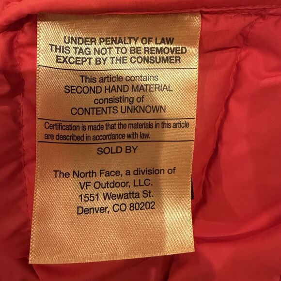 NEW The North Face Big Aconcagua 3 Jacket Puffer 600 Fill Men 4X Fiery Red - Picture 9 of 11